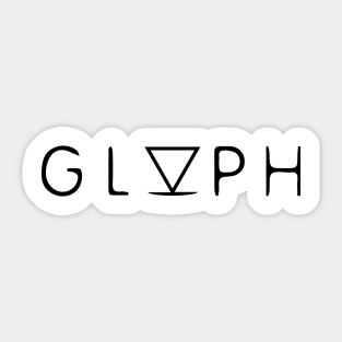 Simple Glyph Text Sticker